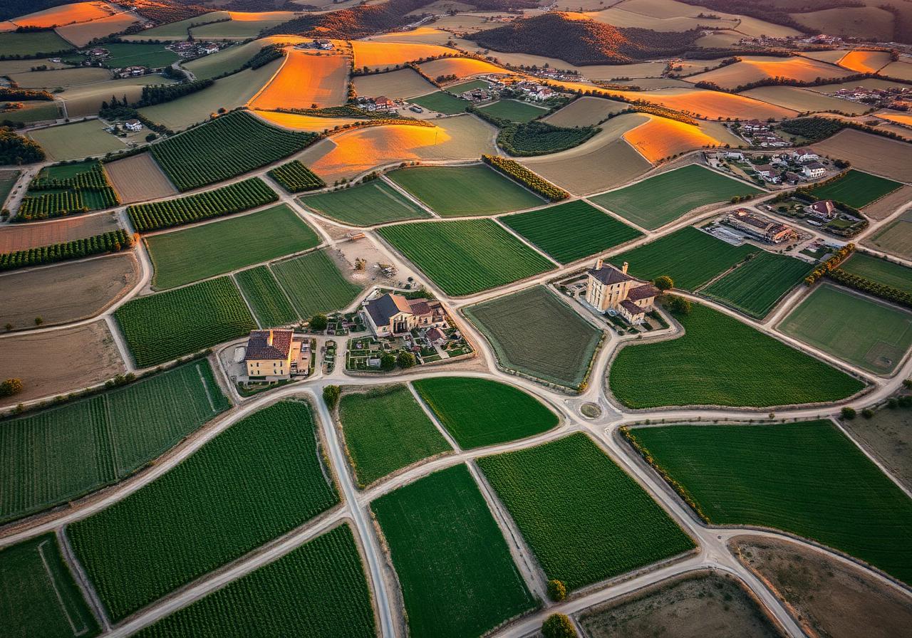 Un paesaggio naturale al tramonto